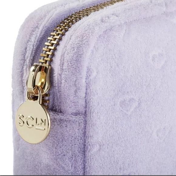 NWT Stoney Clover Lane xTarget Limited Edition Purple Terry Cloth Pouch w/hearts - Picture 2 of 14